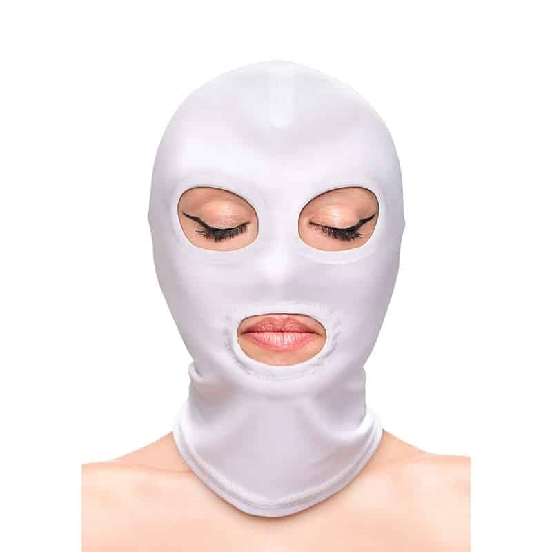NS Novelties Fetish & Fashion Eyes & Mouth Hood - Hvid - Private Play