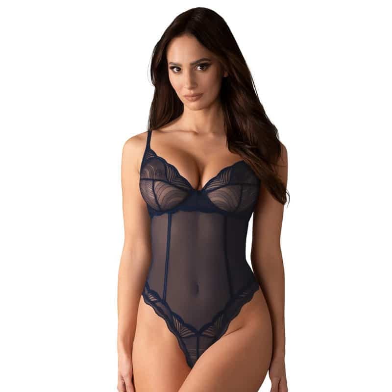 Obsessive Nightly Blue Bundløs bodystocking - XS/S - Private Play