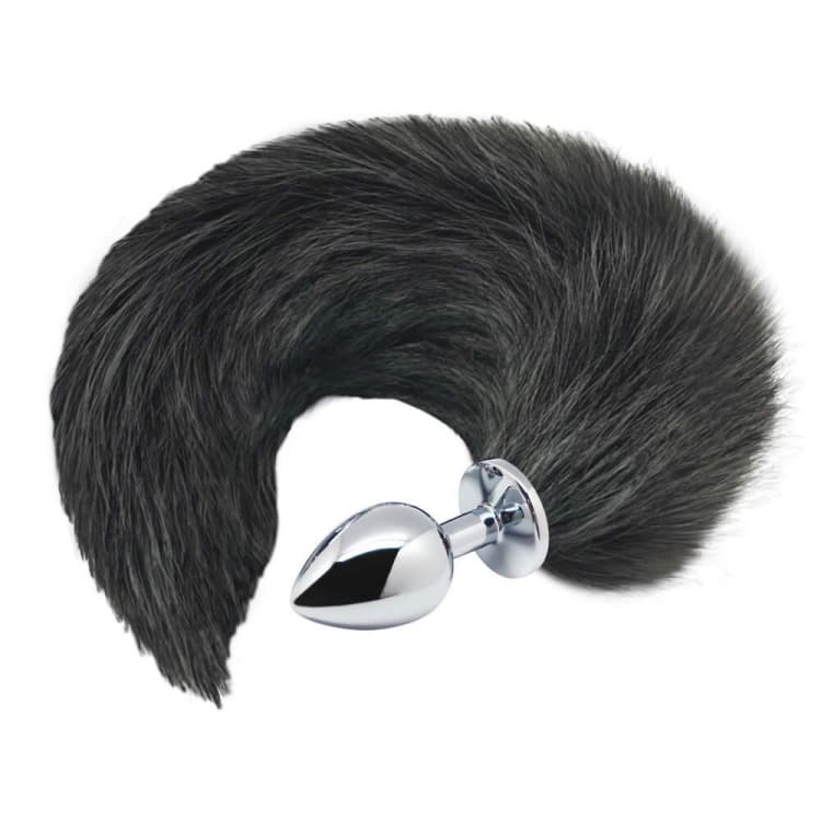 Alive Black & White Fox Tail Anal Plug - SMRS.dk
