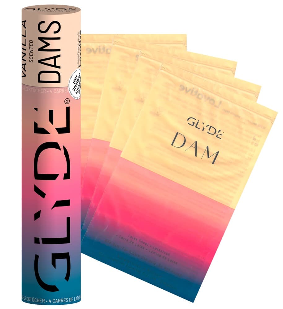 Slikkelapper "GLYDE Dams Vanilla", 4 stk - ORION Erotik Shop