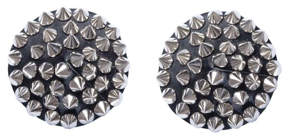 Nippelstickers »Spikes« i imiteret læder - ORION Erotik Shop