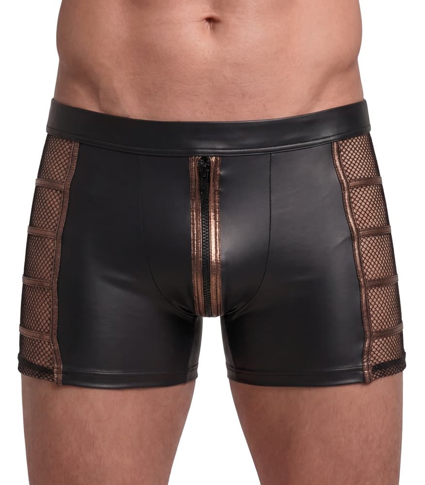 Pants i wetlook med mesh-indsatser - ORION Erotik Shop