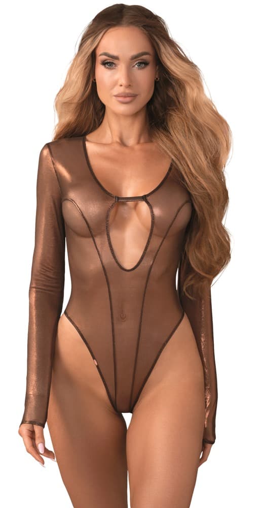 Body "Soranna" i bronzefarvet semi-transparent materiale - ORION Erotik Shop