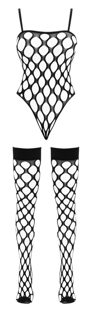 Net-body inklusive hold-up netstrømper - ORION Erotik Shop