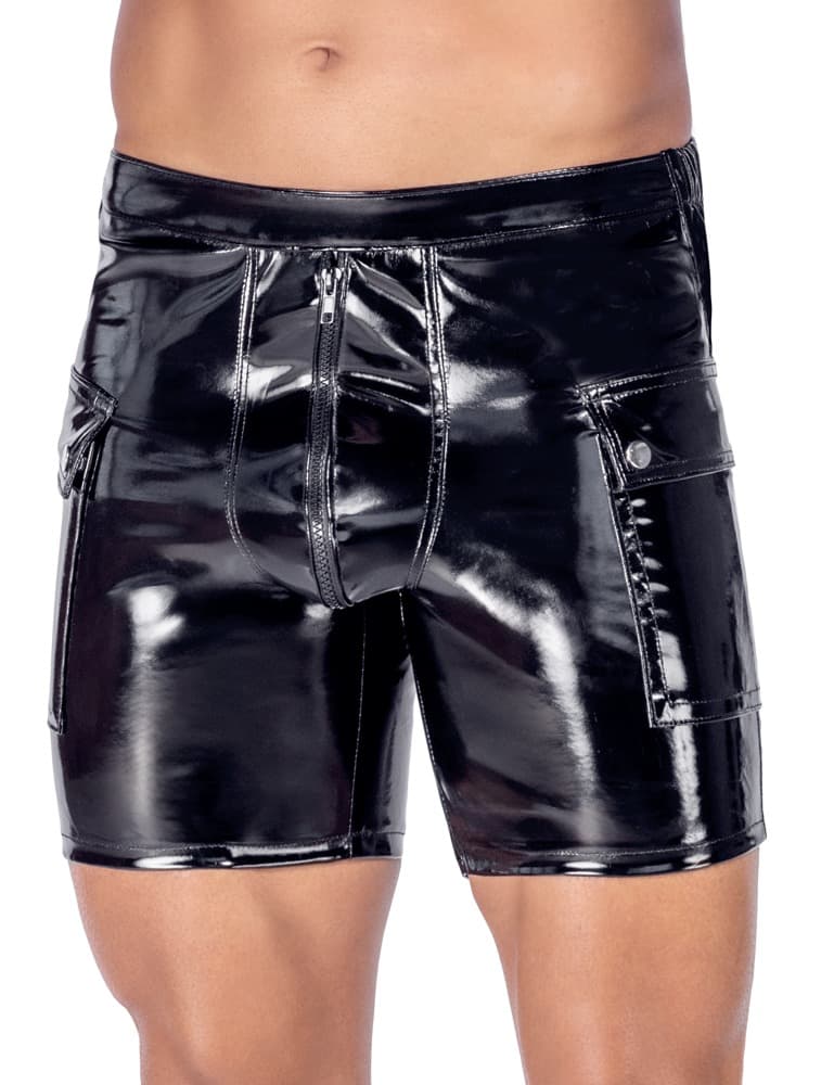Lakshorts med lommer med klap - ORION Erotik Shop