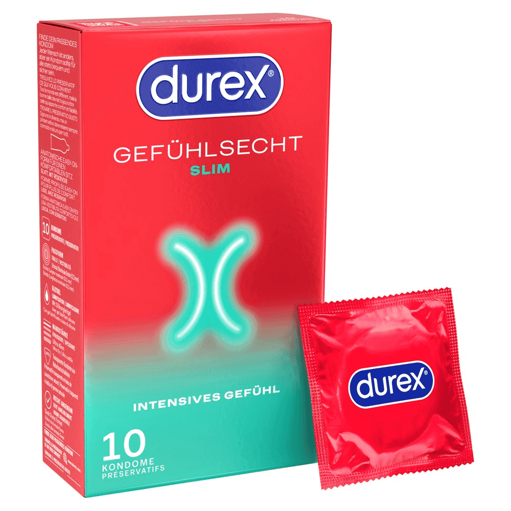 Durex Gefühlsecht Slim Kondomer 10 stk - Sexshop.dk