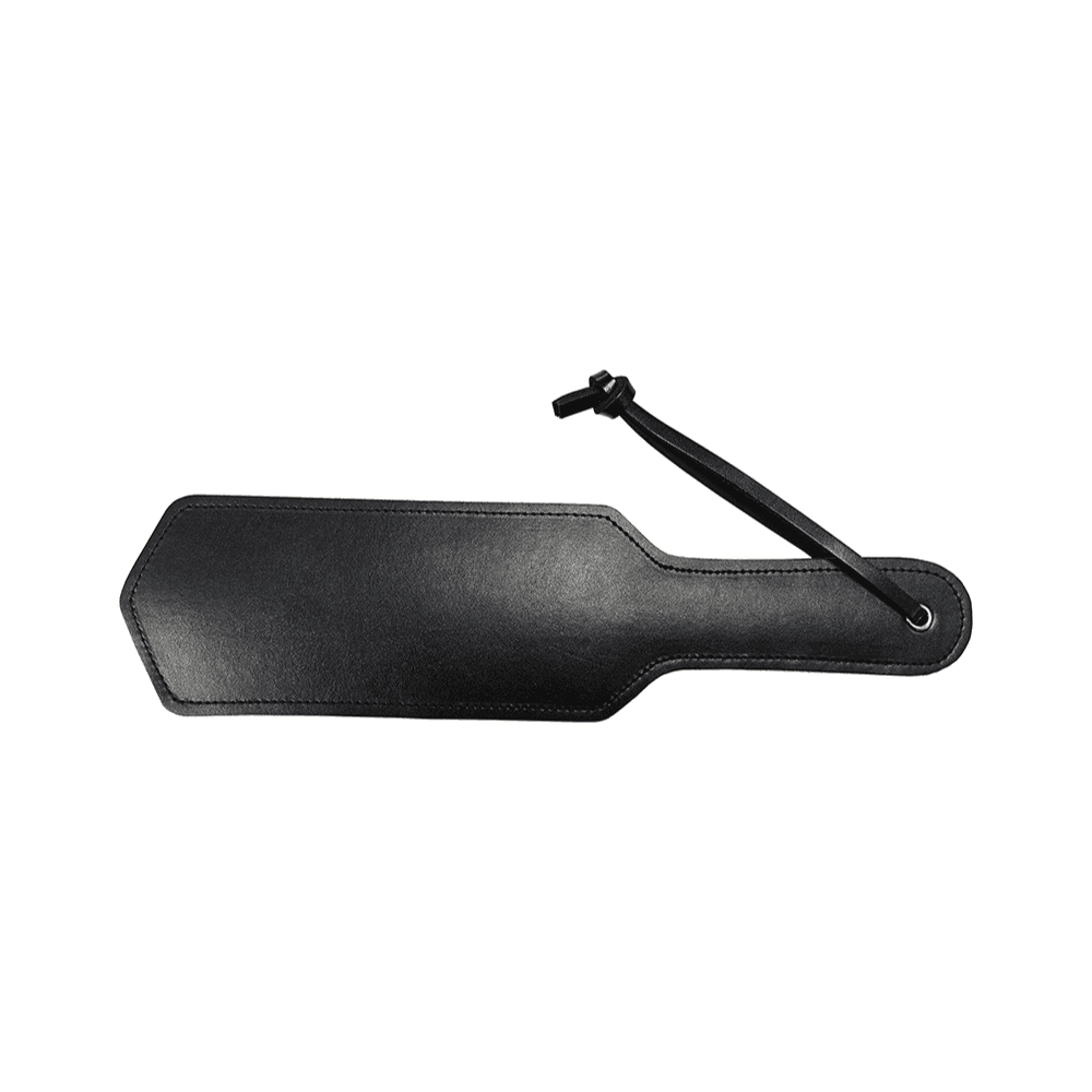 Læder Paddle med Metalnitter - Dobbelt Design - Sexshop.dk
