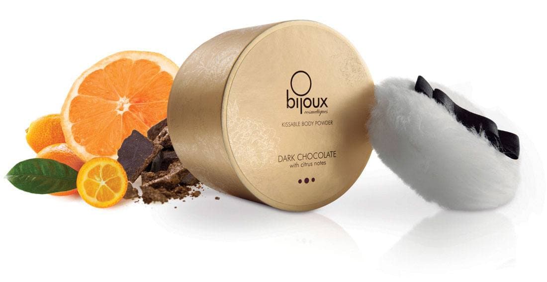 Bijoux Indiscrets Kissable Body Powder Med Mørk Chokolade & Citrus - 45 gr. - Winkwink.dk