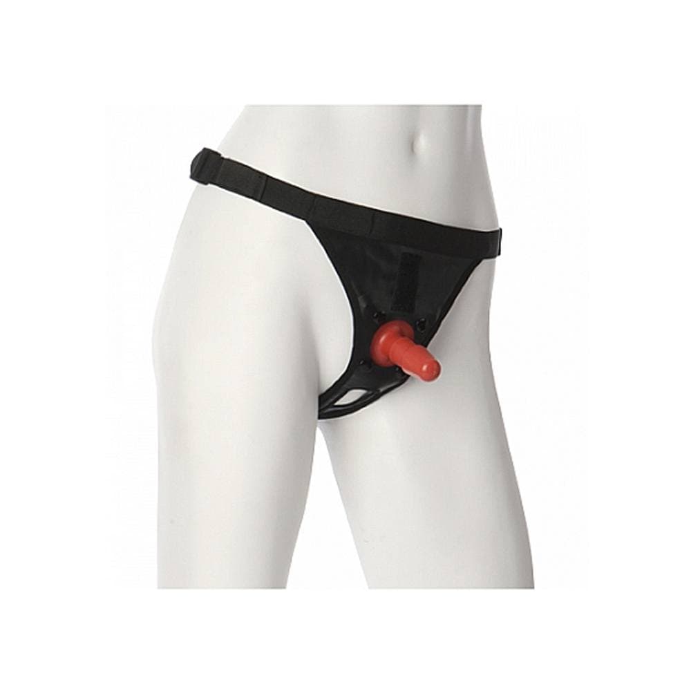 Doc Johnson Vac-U-Lock Læder Harness med Plug - Winkwink.dk